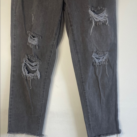PacSun Black Distressed Straight Leg Jeans - Picture 4 of 8